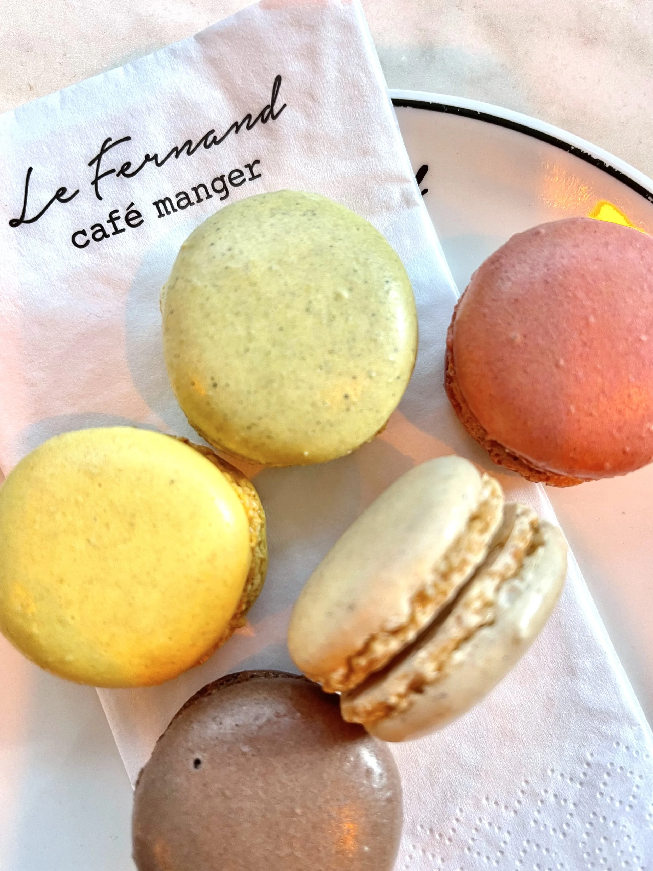 Macarons bij Le Fernand