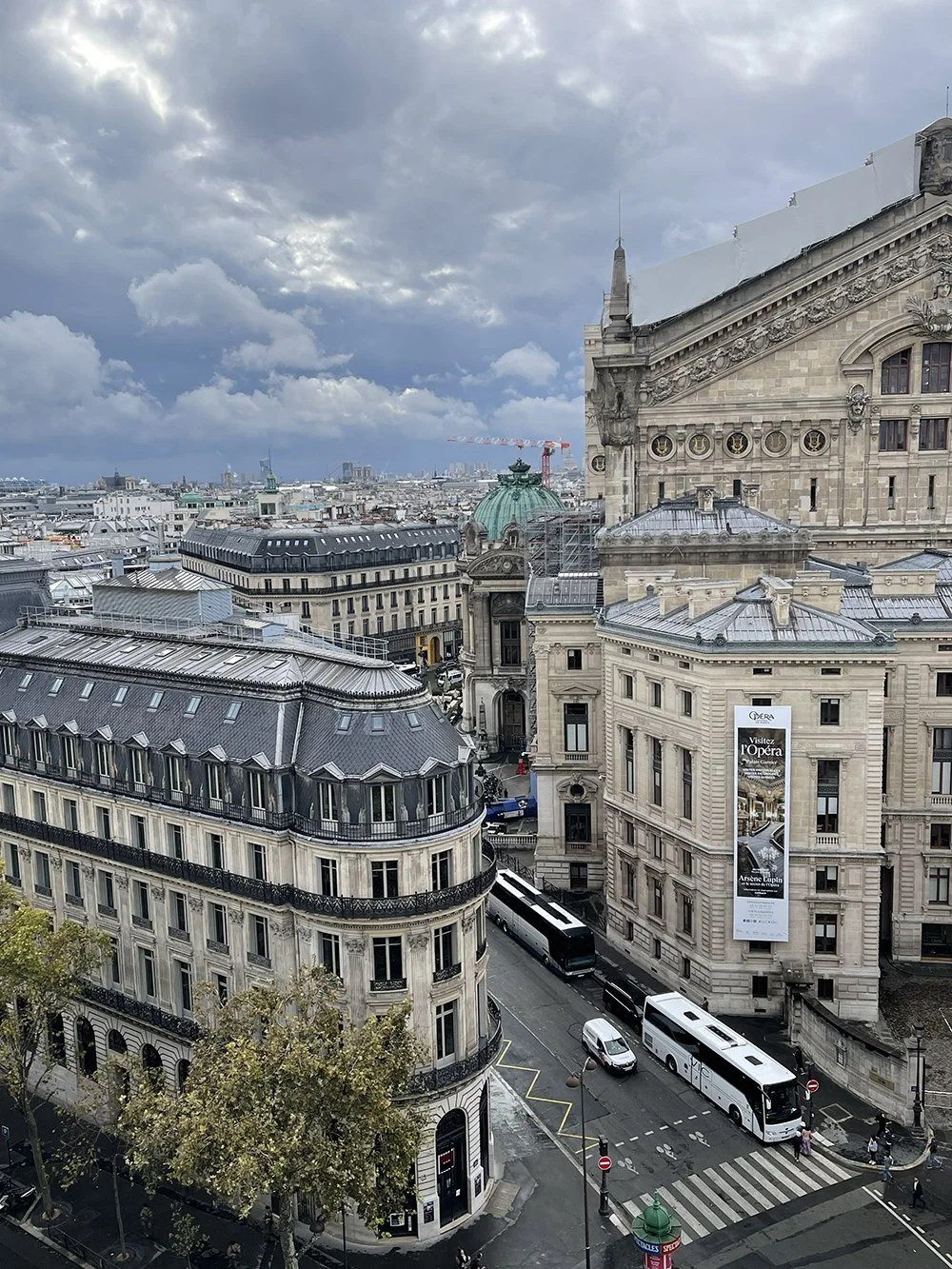 Rue Glück L'Opera vanaf dak Lafayette