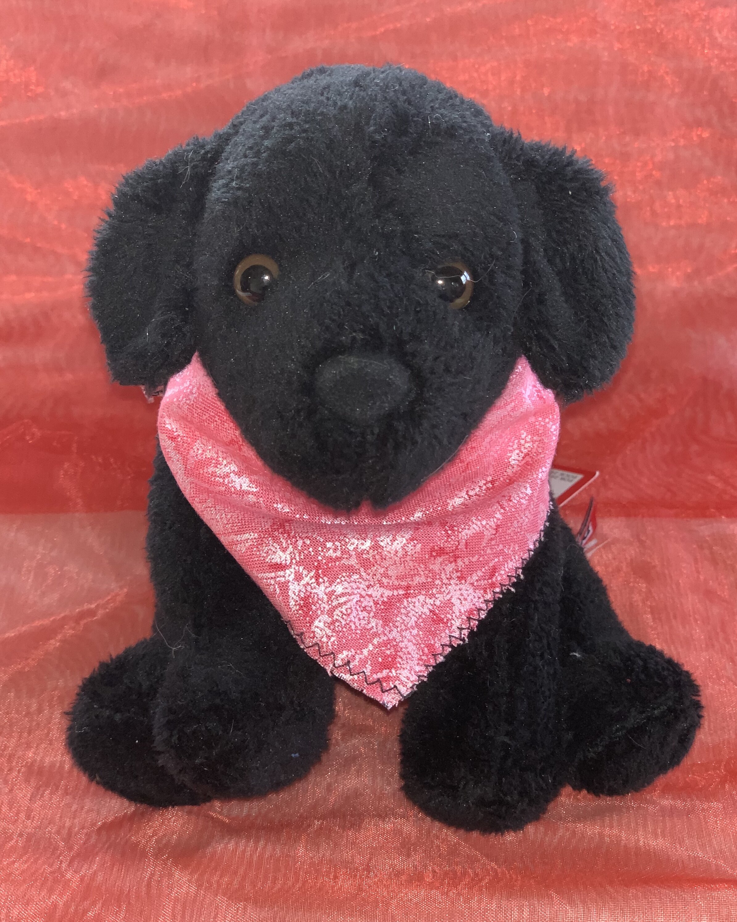 Labrador with pink bandana