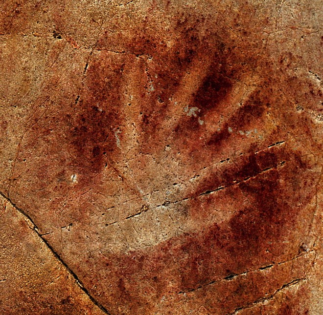 A 'self-portrait' painting&nbsp;dating back over 37,000 years ago&nbsp;in the cave of El Castillo (Puente Viesgo, Spain), made by chewing pigment and spitting it over the edges of the hand.Today's reading is the last part of the first chapter of F. …
