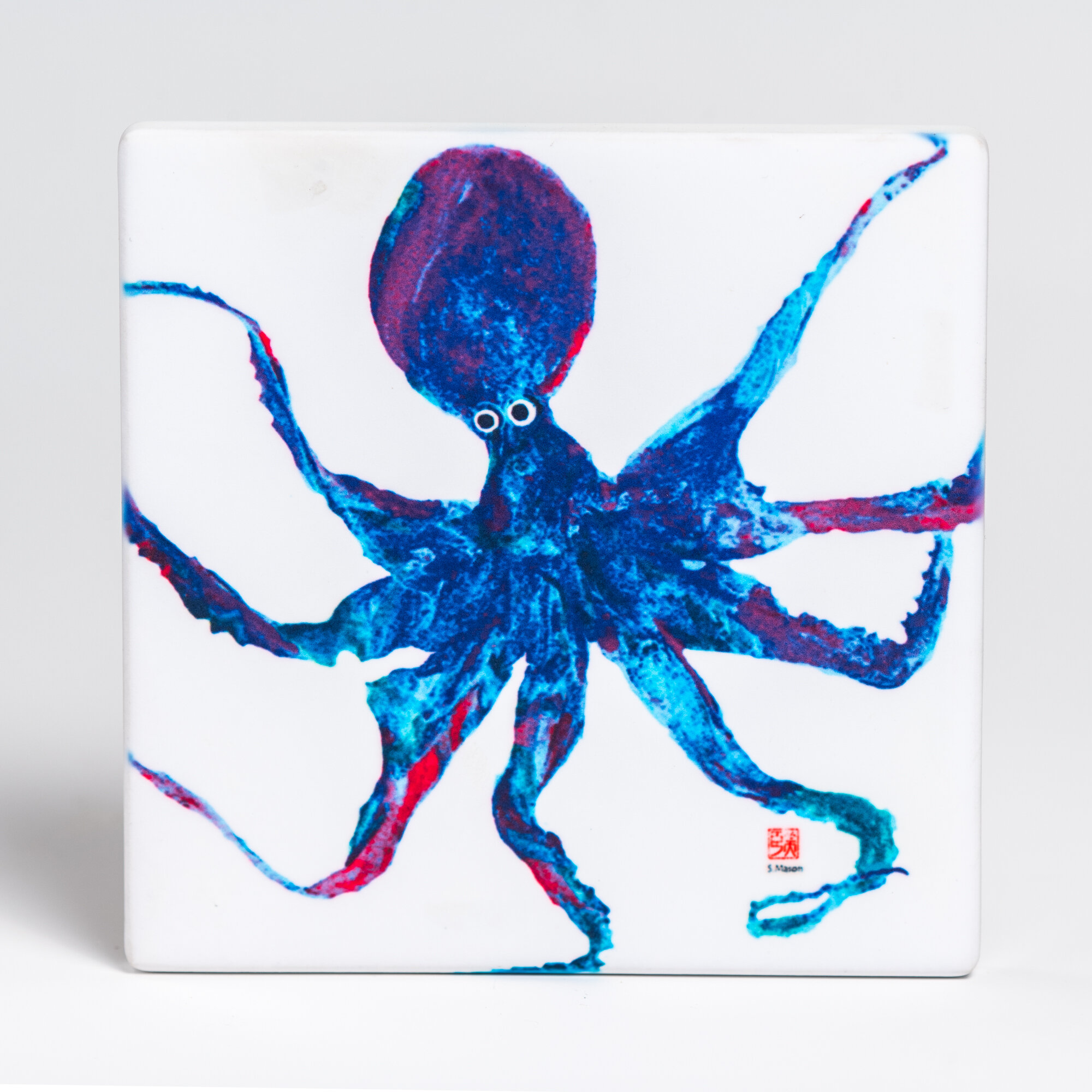 Blue Octopus Coaster