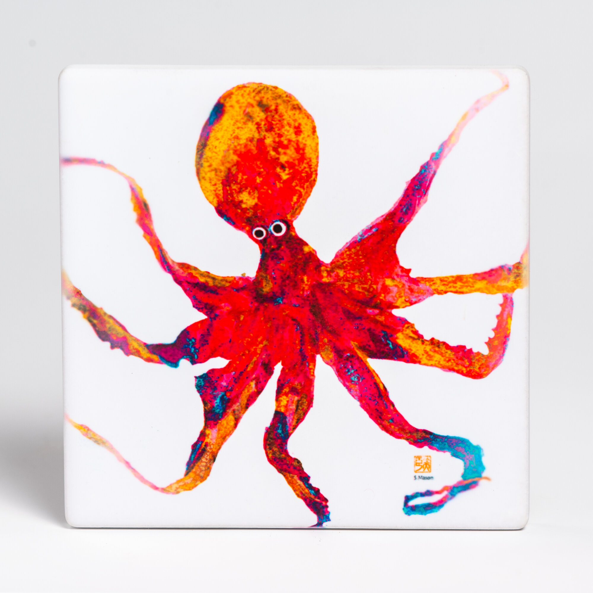 Orange Octopus Coaster