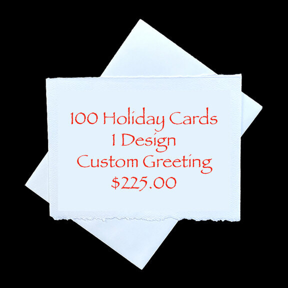 100 Holiday Cards -Custom greeting