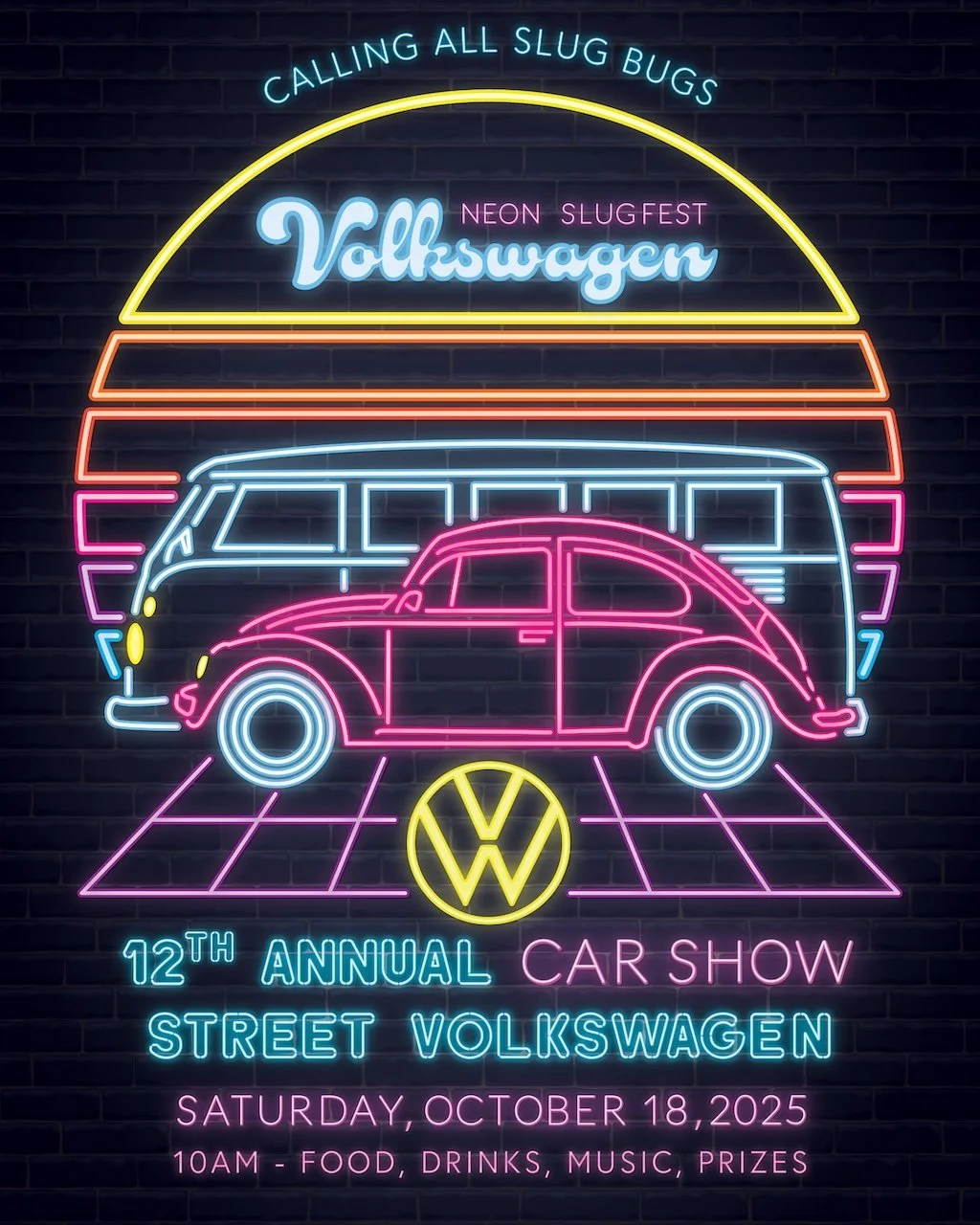 Neon Slug Fest - 12th Annual Street Volkswagen Car Show - Amarillo, TX