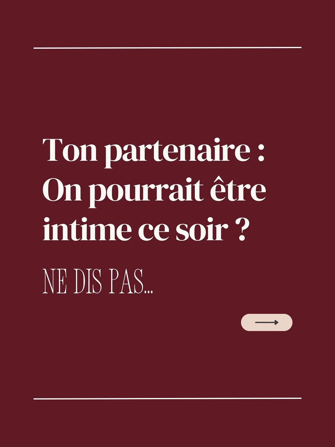 Dans ma vingtaine, j&rsquo;ai souvent repouss&eacute; mes partenaires. 
Toujours avec une bonne raison : &laquo; Je suis trop fatigu&eacute;e. &raquo; &laquo; J&rsquo;ai mal &agrave; la t&ecirc;te. &raquo; &laquo; J&rsquo;ai mes r&egrave;gles. &raquo