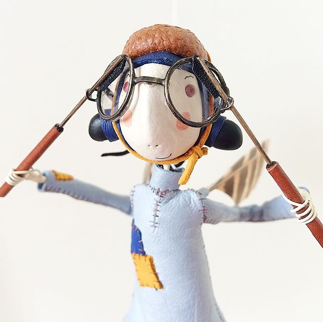 In contrast to the sun goggles that I&rsquo;ve been working on. These would be more useful today for the bonkers #ukweather 
#samanthabryan #fairies #sculpture #fairylife #weatherproof #fairiesofinstagram #mythicalcreatures #artdoll #artdollsculpture