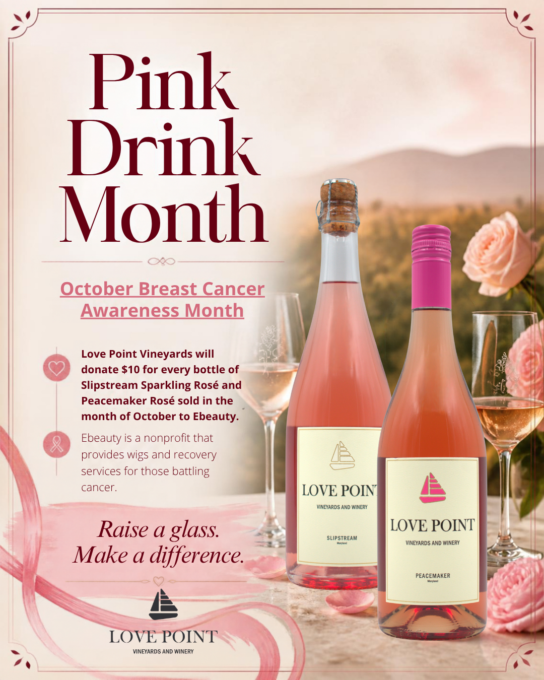 Pink Drink Month - October Breast Cancer Awareness Month