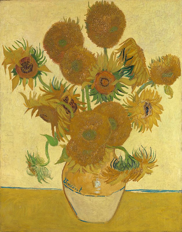 Vincent Van Gogh, Sunflowers, 1888, © 2016–2022 The National Gallery