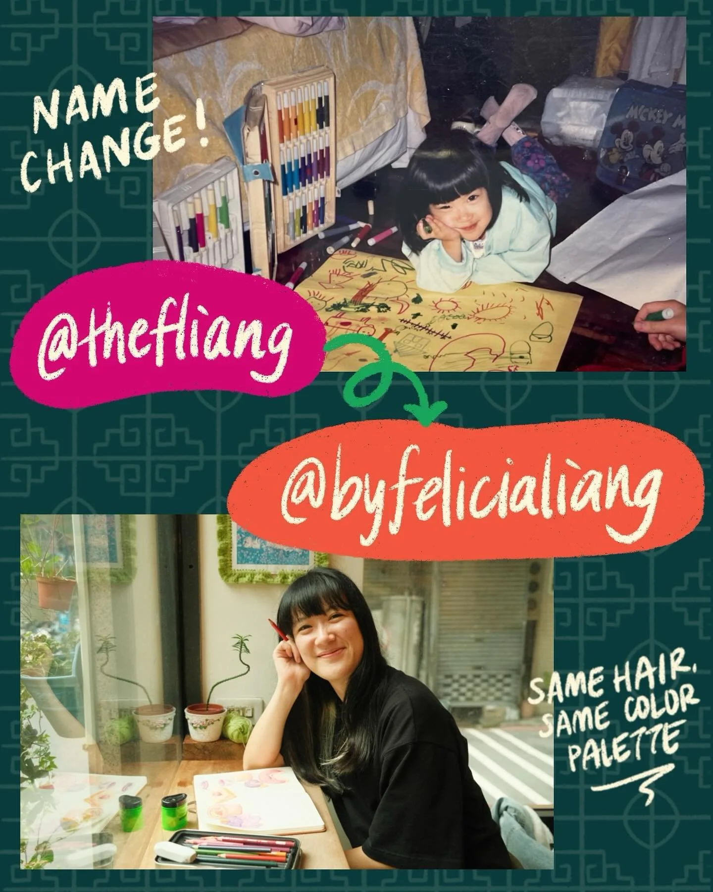 High time I have my full name in my handle :) @thefliang is now @byfelicialiang.

I considered an entirely new name for some time to separate myself from the business and product side of things, but decided to keep my name since I still put a lot of 