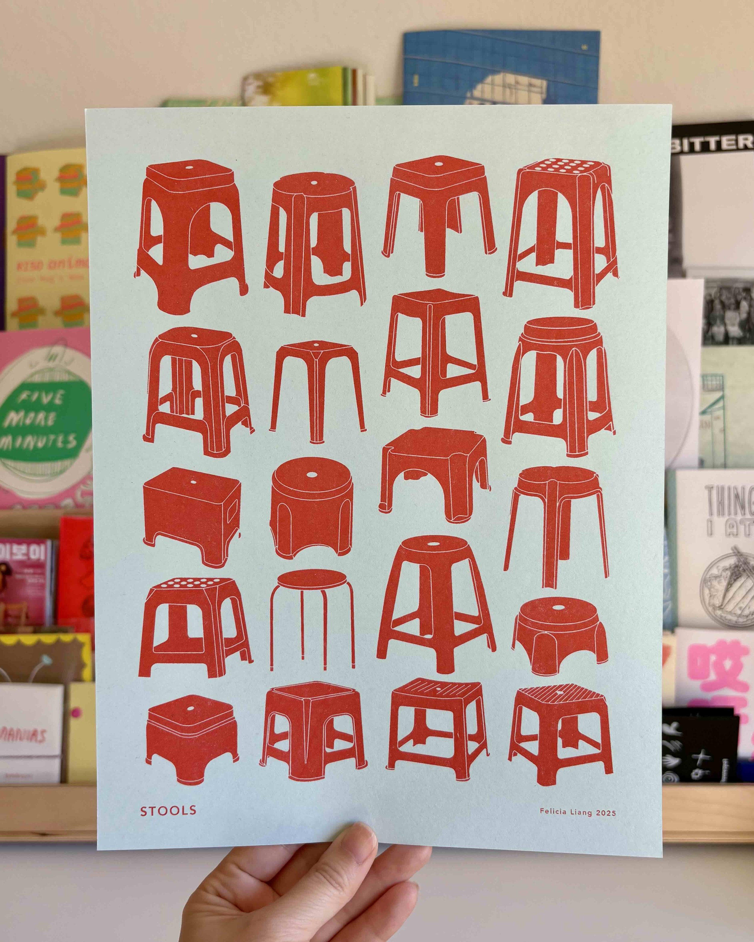 Red Stools Risograph (Personal)