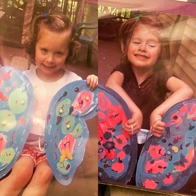 Our butterfly wings came out beautiful.  The kids had a ball flying around outside.
#butterfly #wings #artoftheday #kids #artsandcrafts #fun #painting #colors #learn