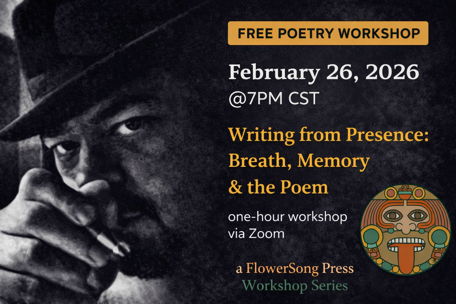 Free Online Writing Workshop with FlowerSong Press Publisher, Edward Vidaurre