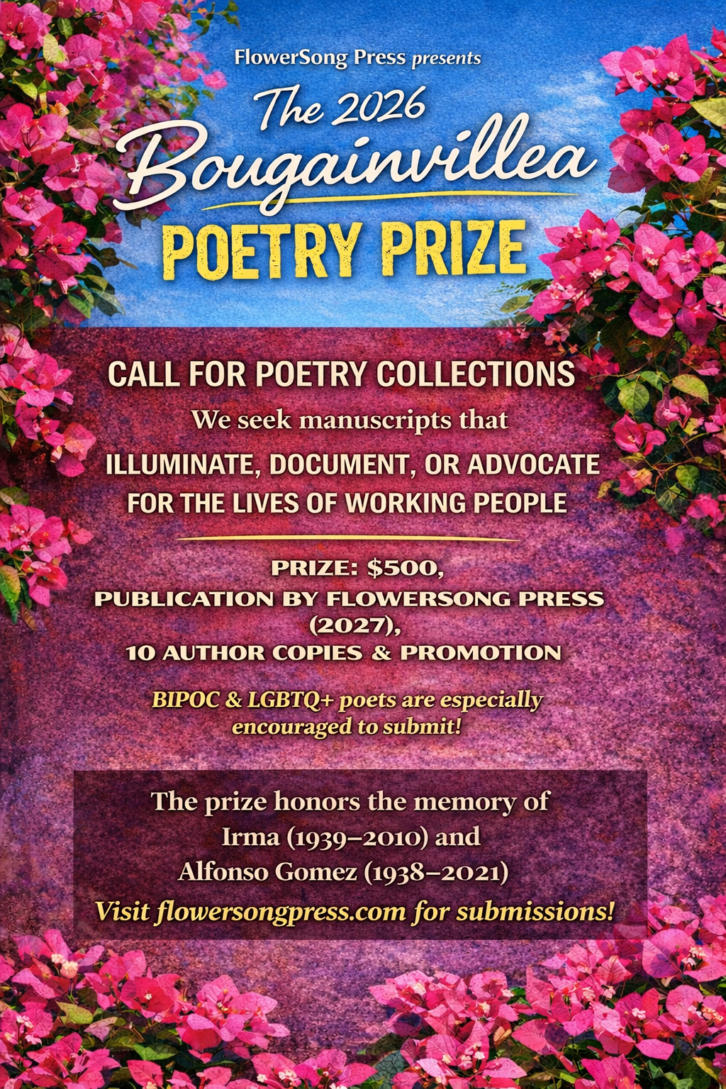The 2026 Bougainvillea Poetry Prize
