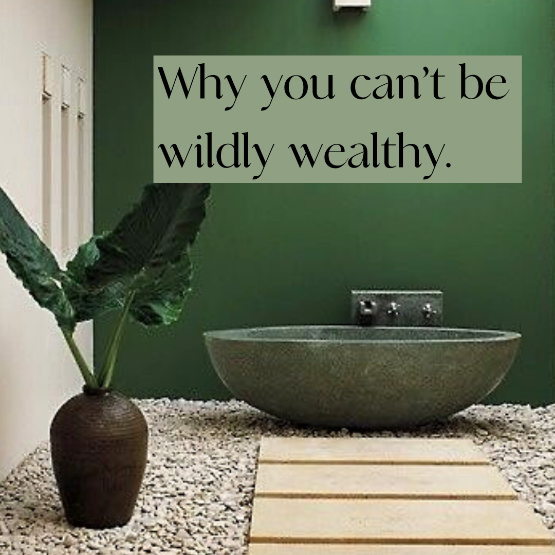 Why you can’t be wildly wealthy.