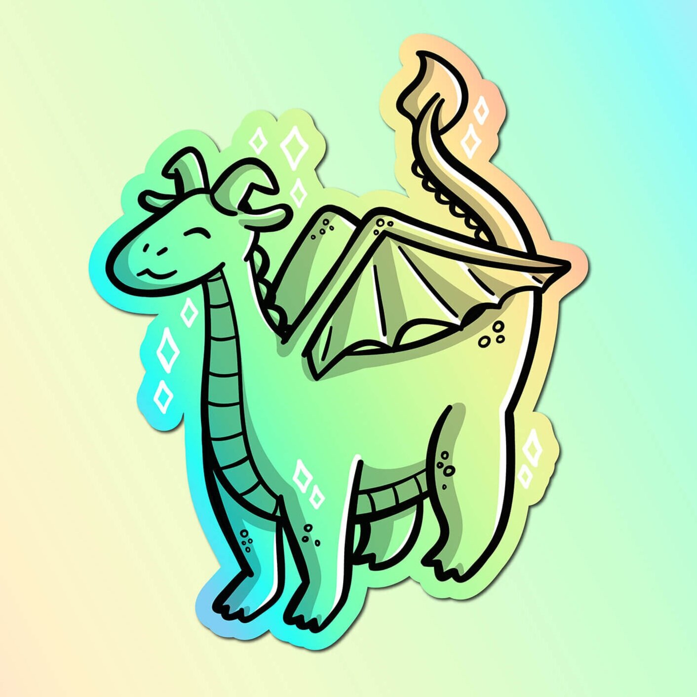 Rainbow Dragon Sticker — Shop Emily M 
