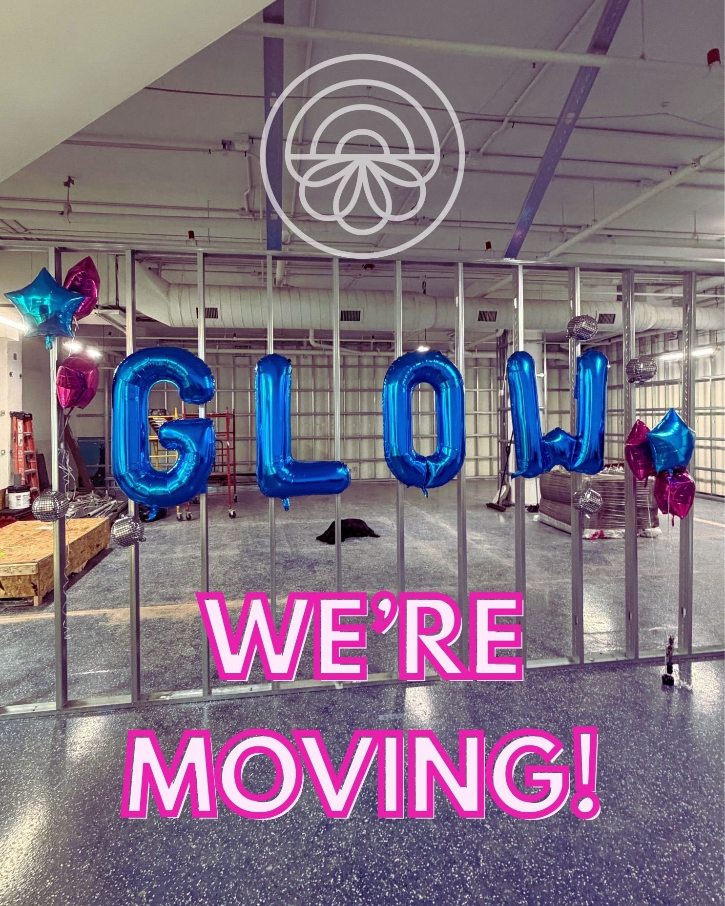 Major tea alert! GLOW is getting a new home ✨ 

This space is still nails, beams, &amp; a whole lot of imagination, but in just a few short weeks it&rsquo;ll become the place where we&rsquo;ll GLOW our hearts out!! 💖 

We can&rsquo;t wait to bring y