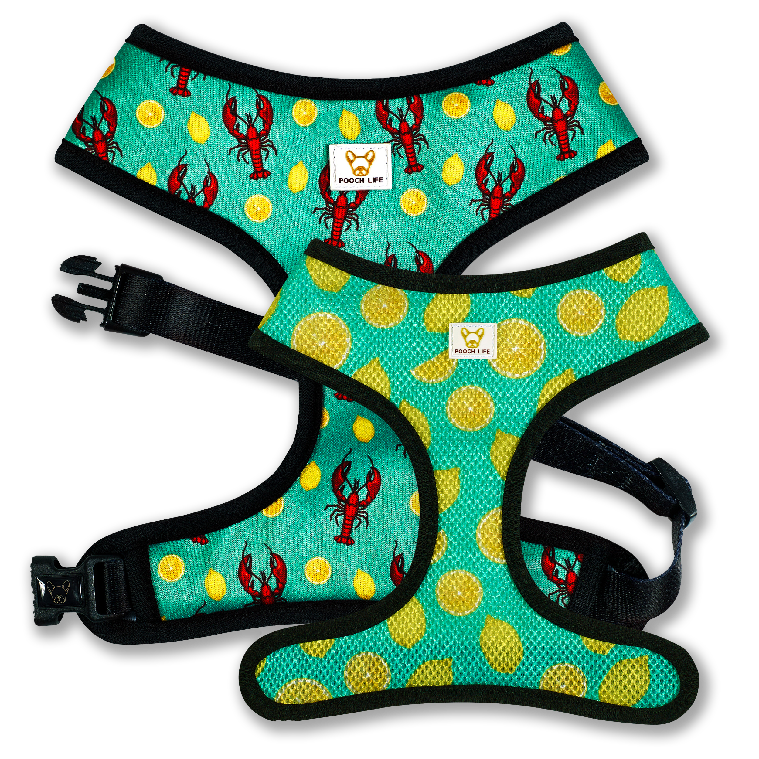 LOBSTERS &amp; LEMONS - REVERSIBLE HARNESS
