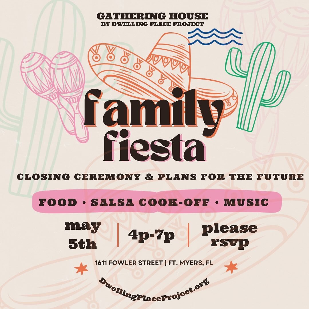 Closing Ceremony at GH &amp; Filling you in on the Future! Sign up and invite your friends and family!!!

Sunday, May 5th |  4-7p | Gathering House

Join us for a Cinco De Mayo Family Fiesta. Mexican faire for dinner and a salsa/ queso challenge! Our