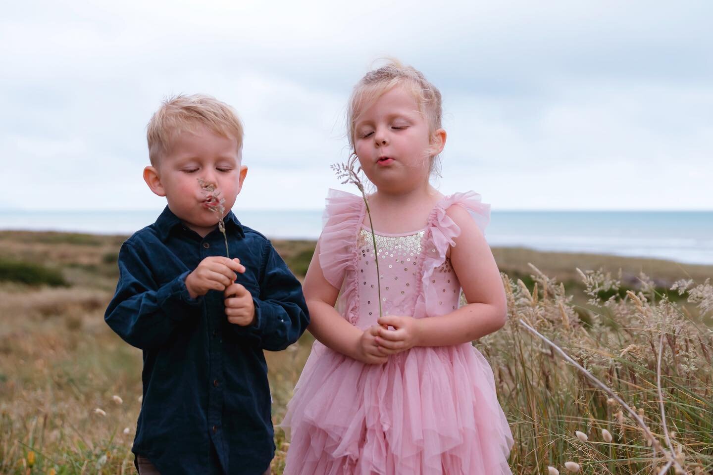 Saturday morning in the sand dunes. We&rsquo;re loving early morning starts outside, before the heat of the day hits and the beach gets busy. 

These two are obsessed with picking ALL the different grasses and blowing to see if the seeds fly off. One