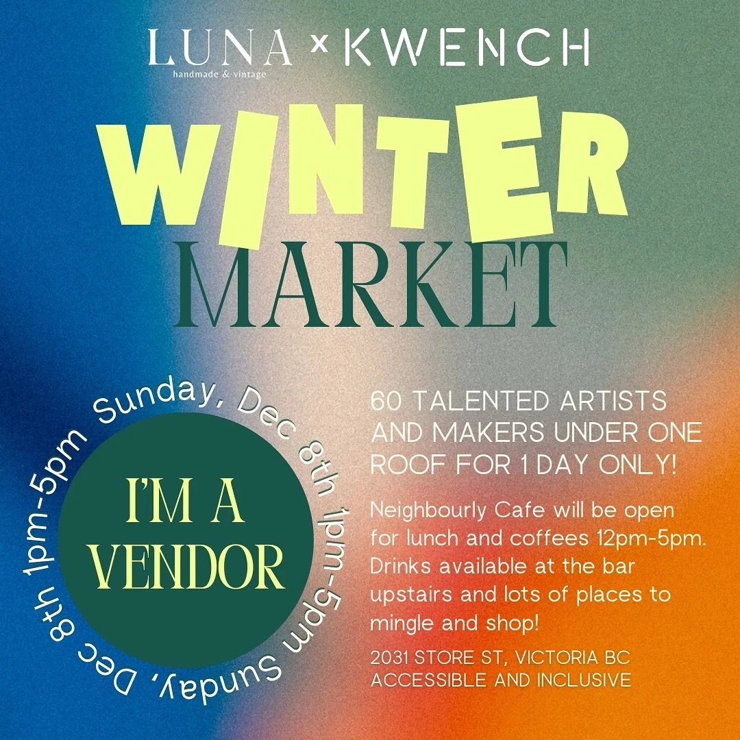This Sunday 🌟🎄 I am so excited to be a part of this incredible winter market with 60+ vendors at @clubkwench with @luna_collective 🩵

Get all your holiday shopping done and support local creators in one beautiful space! Shop 2 floors of incredible