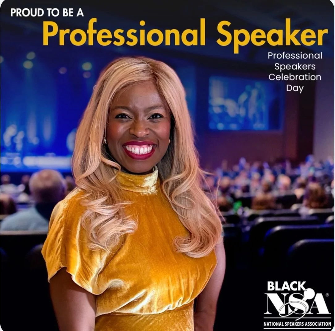 Today we celebrate the power of professional speaking✨🎤🙌🏾.

Grateful to use my voice to empower dreams, elevate teams, and transform organizations.

Cheers to my speaker community and beyond&hellip;I&rsquo;m excited for our continued impact togeth