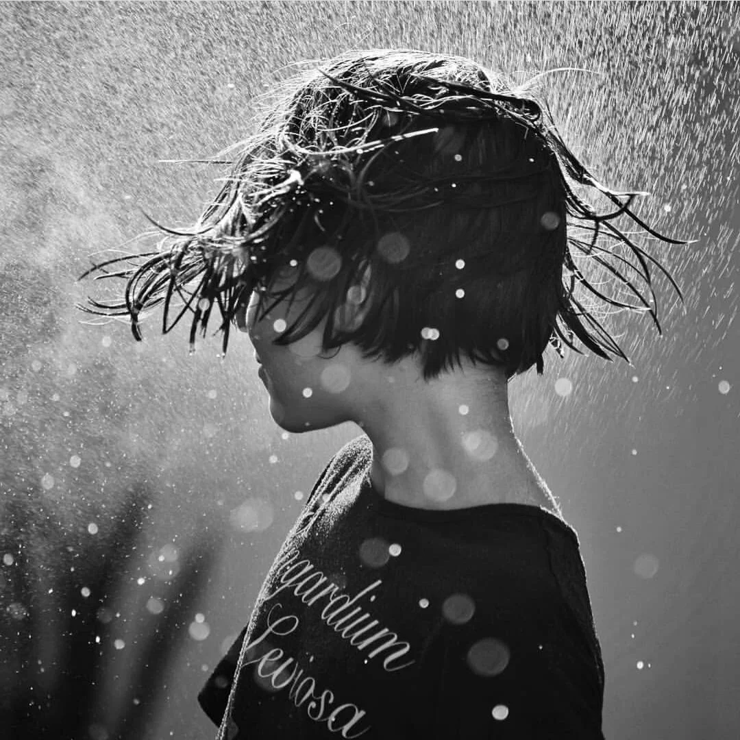 black and white
