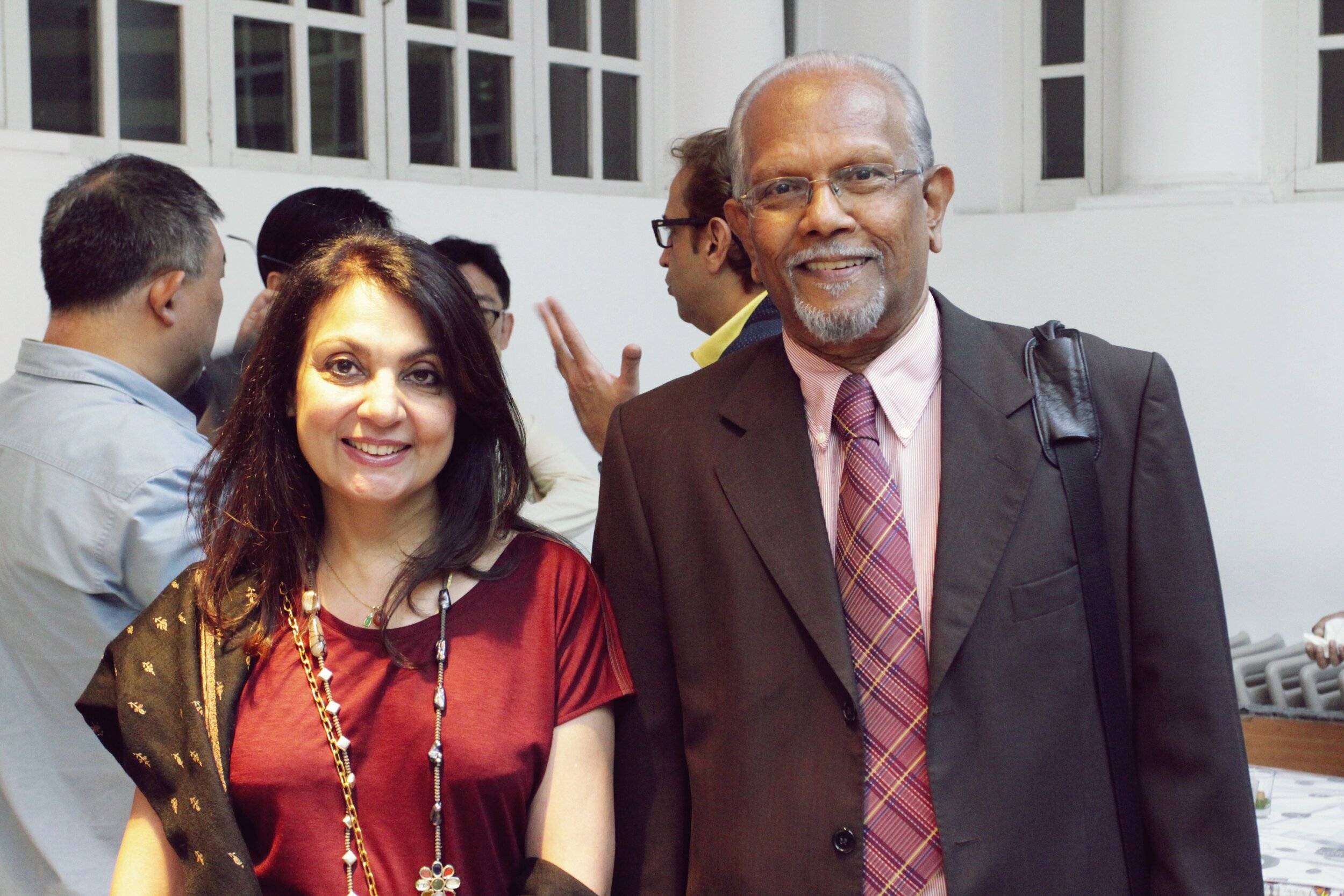 Coonoor Kripalani with Mr Ramachandran of the New Delhi World Book Fair in 2015.