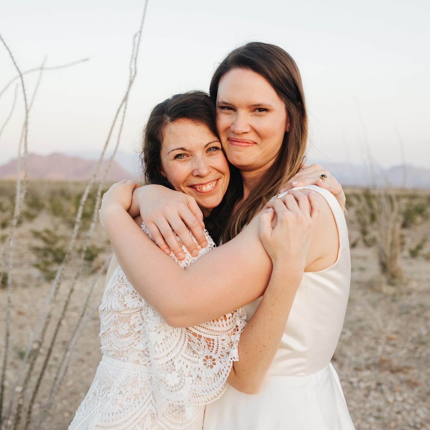Megan &amp; Sarah are the open-armed, kind, adventurous, salt-of-the-earth friends everyone needs in their life. 
⠀⠀⠀⠀⠀⠀⠀⠀⠀
Lucky to know them and photograph their desert wedding. 🏜️