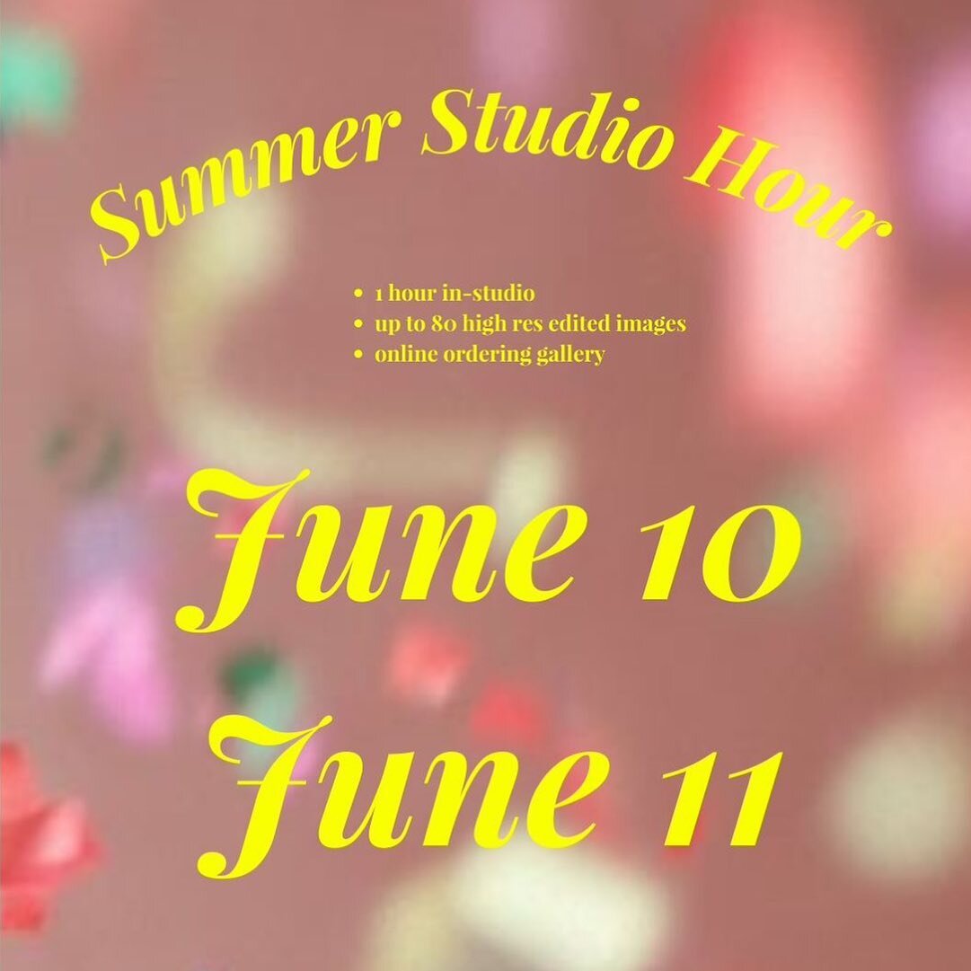 Hiya, ready for it? 🎉 
⠀⠀⠀⠀⠀⠀⠀⠀⠀
 &quot;Summer Studio Hour&quot; &mdash;&gt;
⠀⠀⠀⠀⠀⠀⠀⠀⠀
1️⃣ All About You: &quot;Summer Studio Hour&quot; is all about capturing whatever&rsquo;s happening in your world right *now*. Want a confetti-filled birthday sho