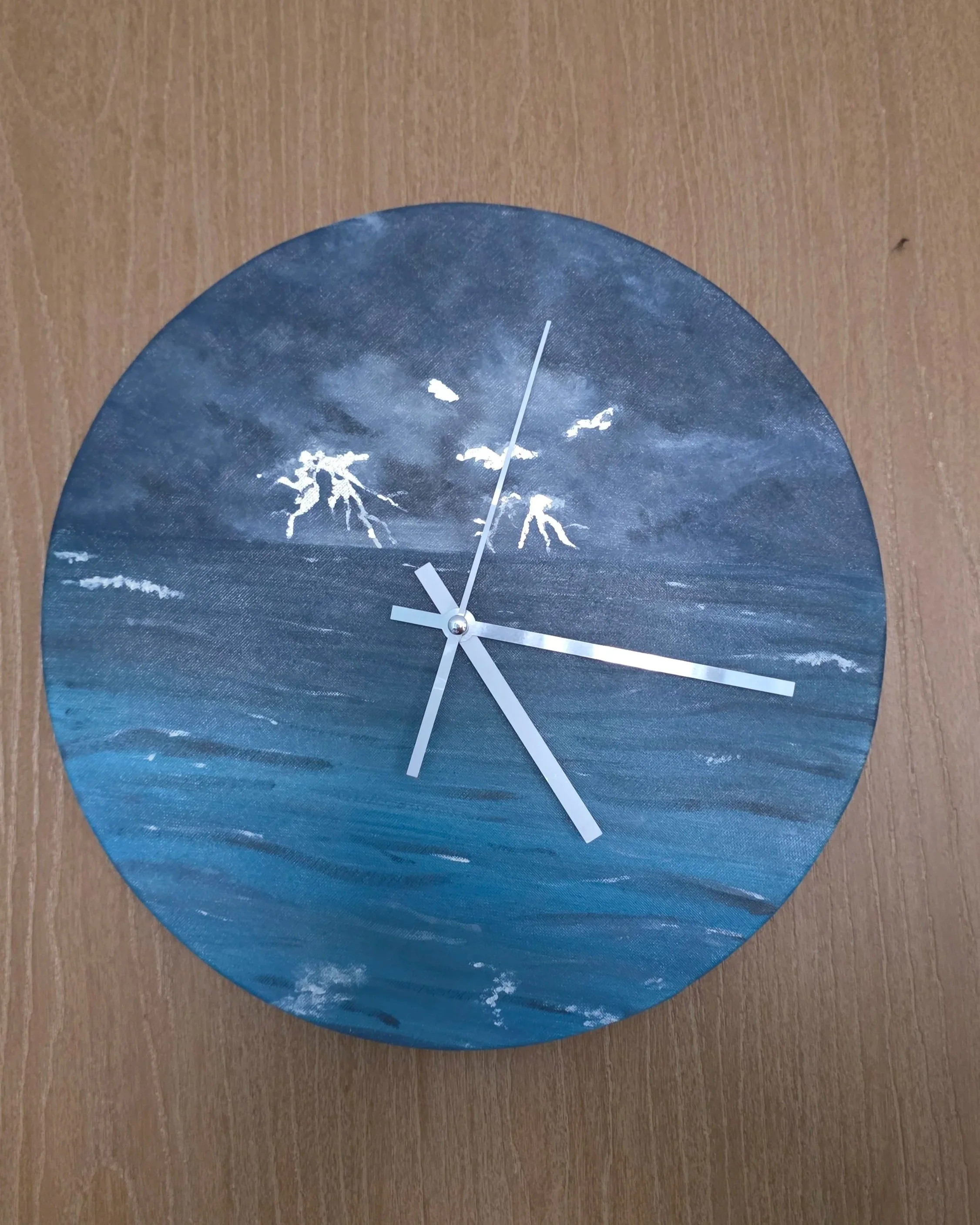 Stormy Canvas Clock