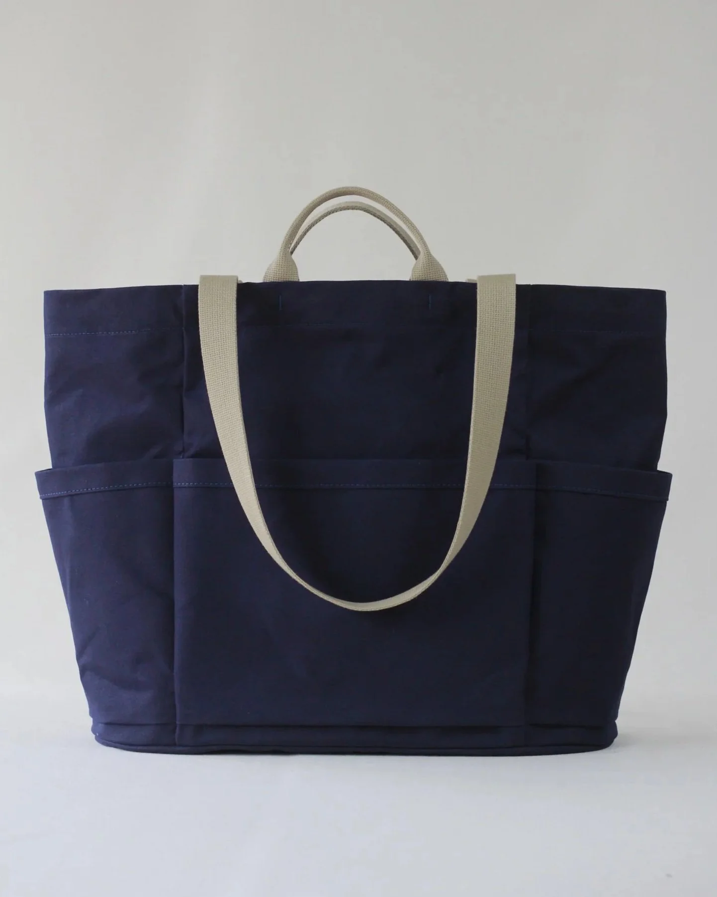 XL Tool Tote 'Navy + Sand' (made to order)