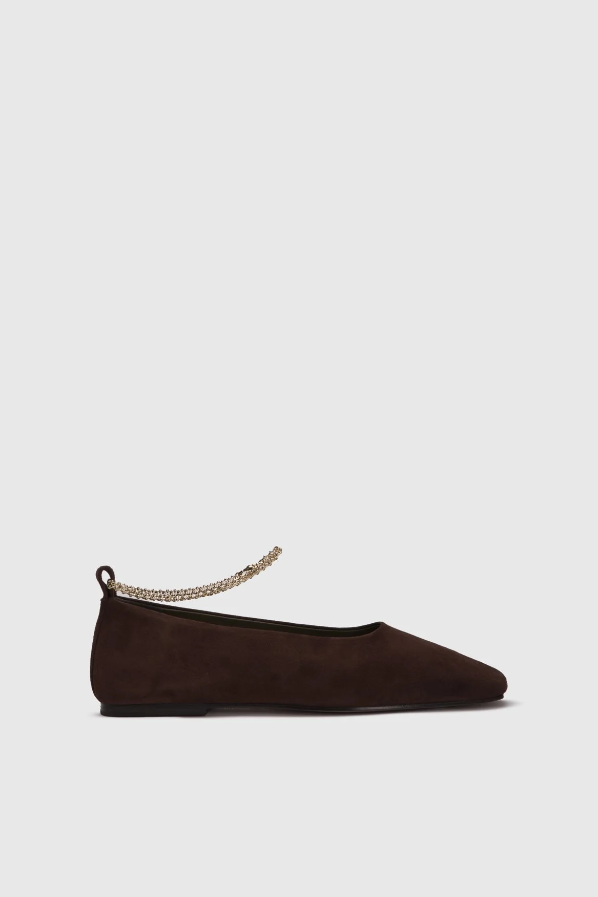 Chocolate Soft Suede Augusta Ballet Flats
