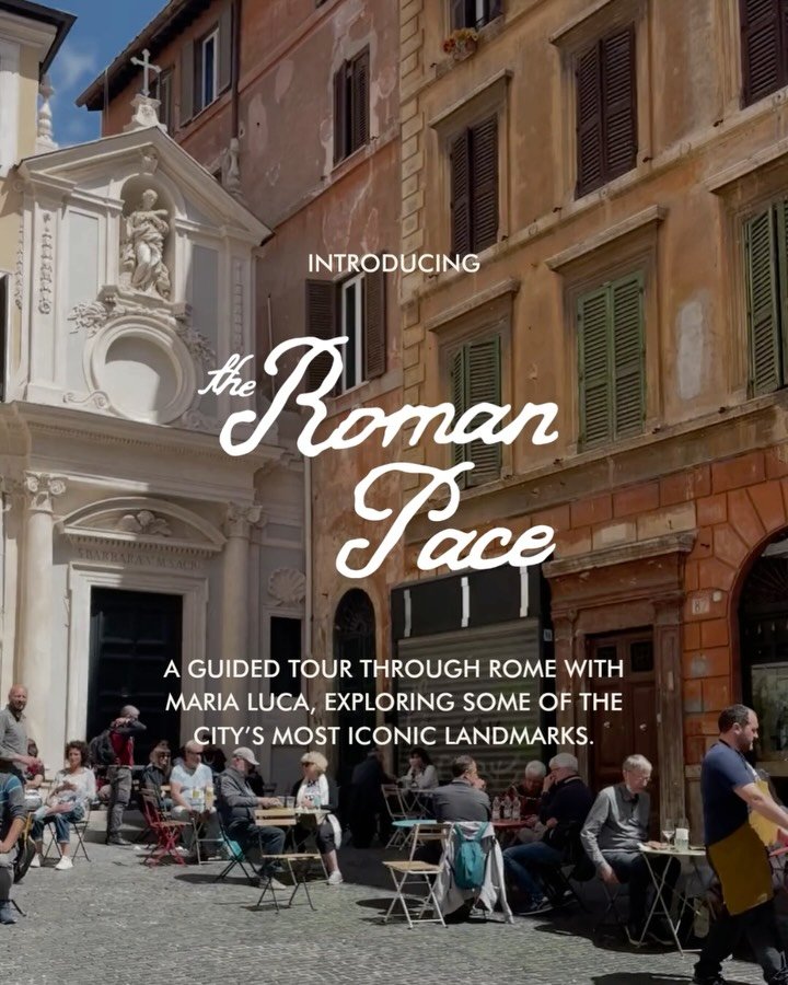 Introducing The Roman Pace.
A new initiative by Maria Luca: a guided tour through Rome, designed to discover some of the city&rsquo;s most iconic landmarks at a slower, more thoughtful pace.

On 27 March 2026, guests will be guided from Piazza di Pie