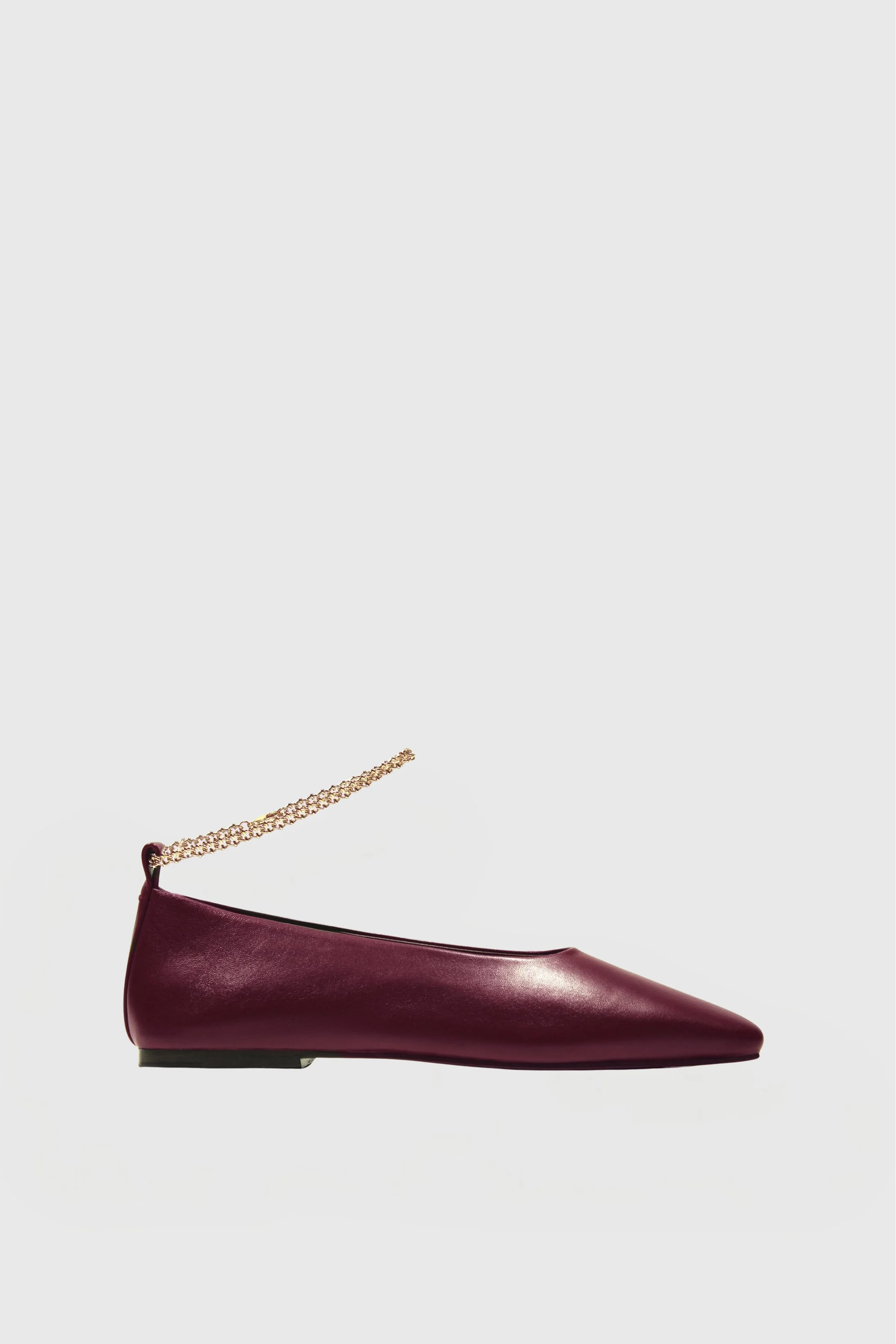 Burgundy Nappa Augusta Ballet Flats