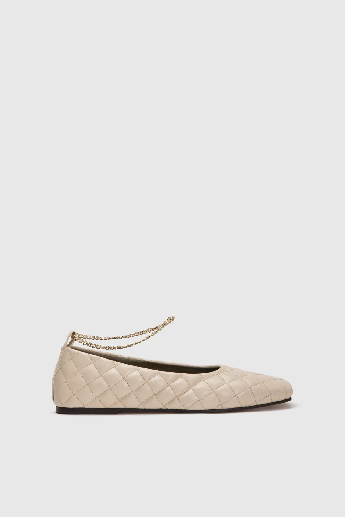 Sable Matelassé Augusta Ballet Flats
