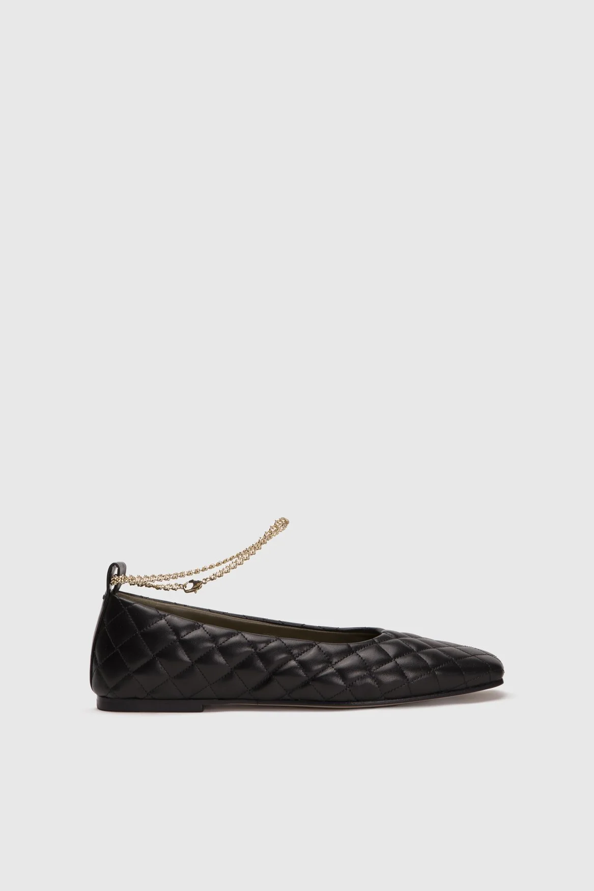 Black Matelassé Augusta Ballet Flats