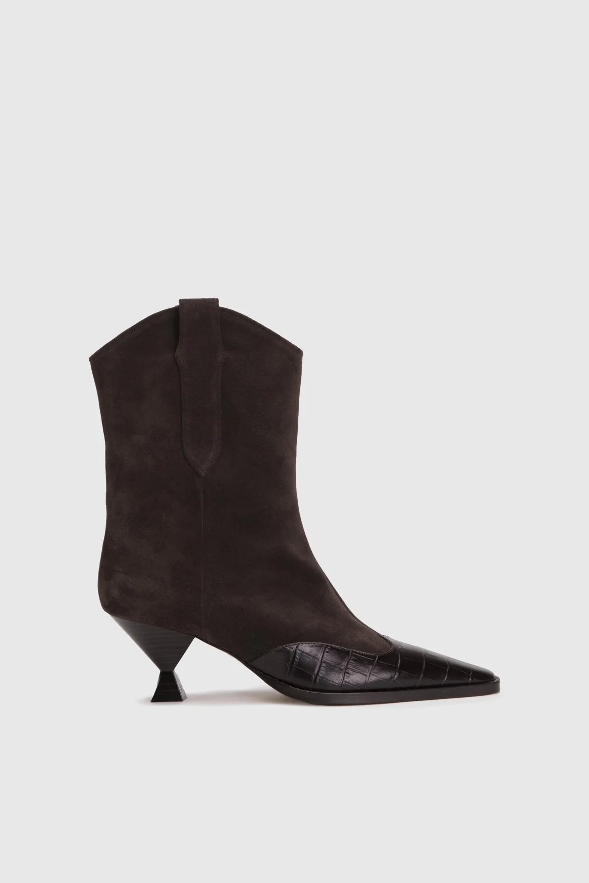 Chocolate Printed Croc Nila Boot