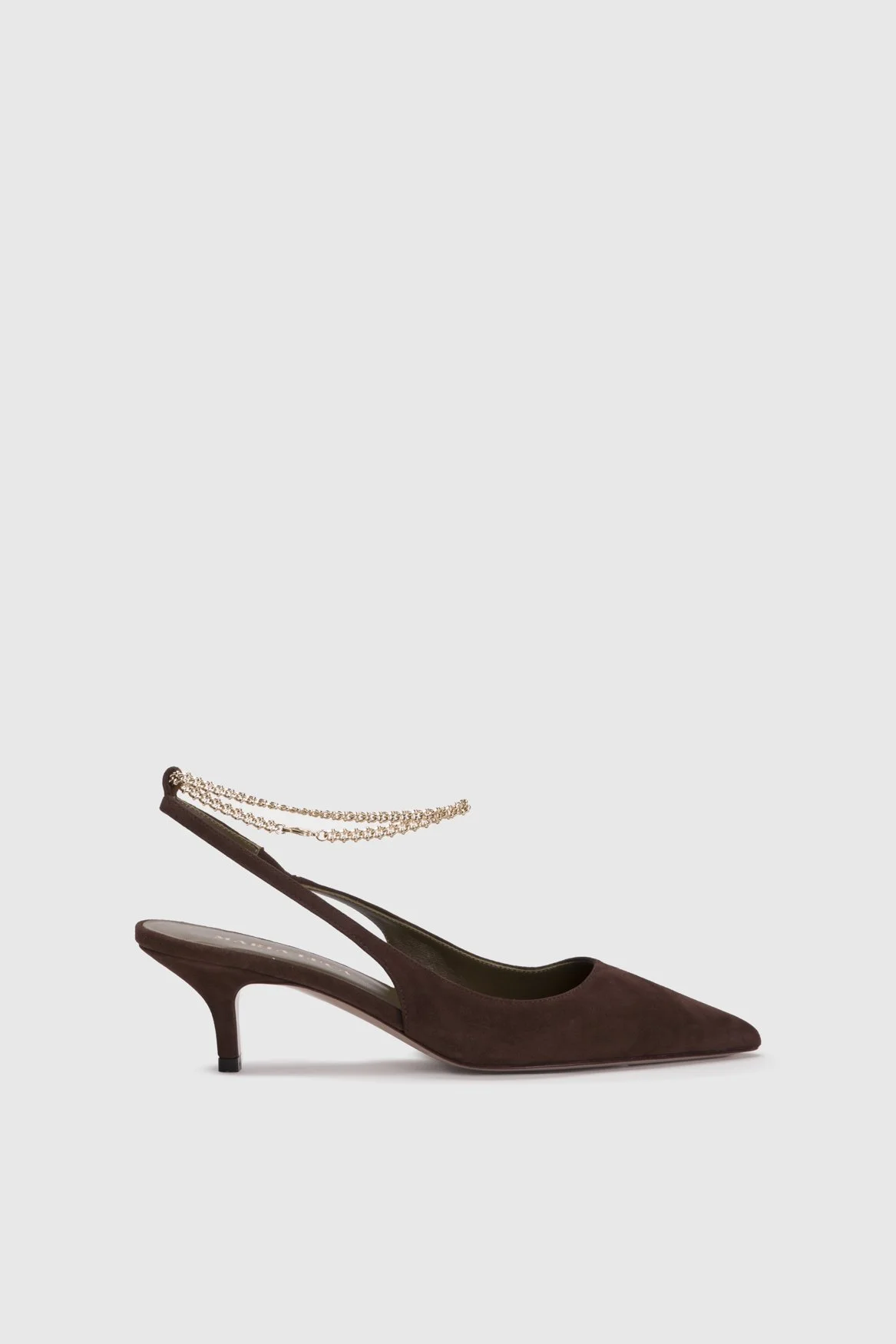 Chocolate Soft Suede Felicia Slingback