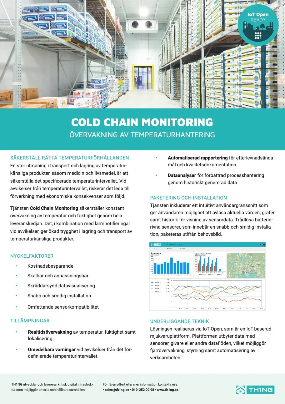 Cold Chain Monitoring — TH1NG