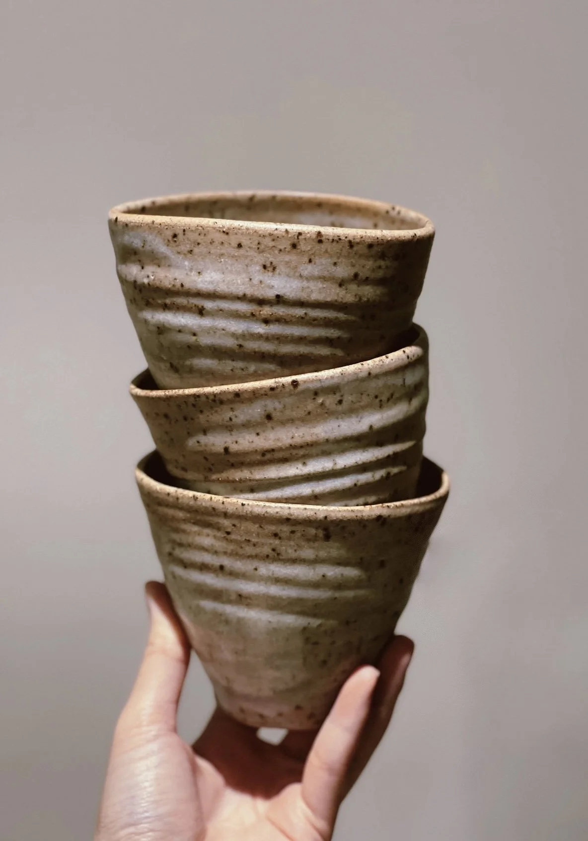 Rippled tumbler cup