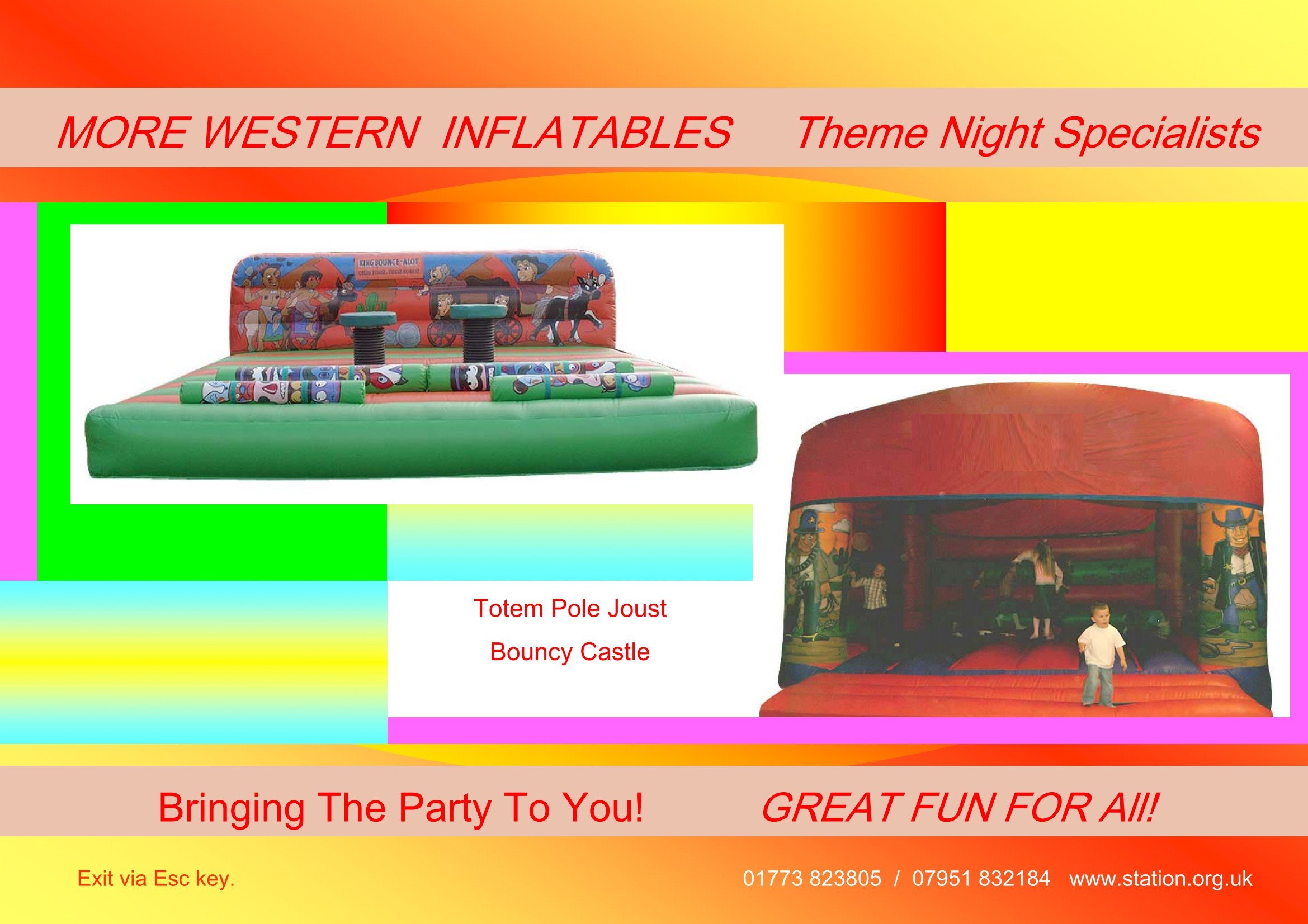 Western Themed Castle And Gladiator