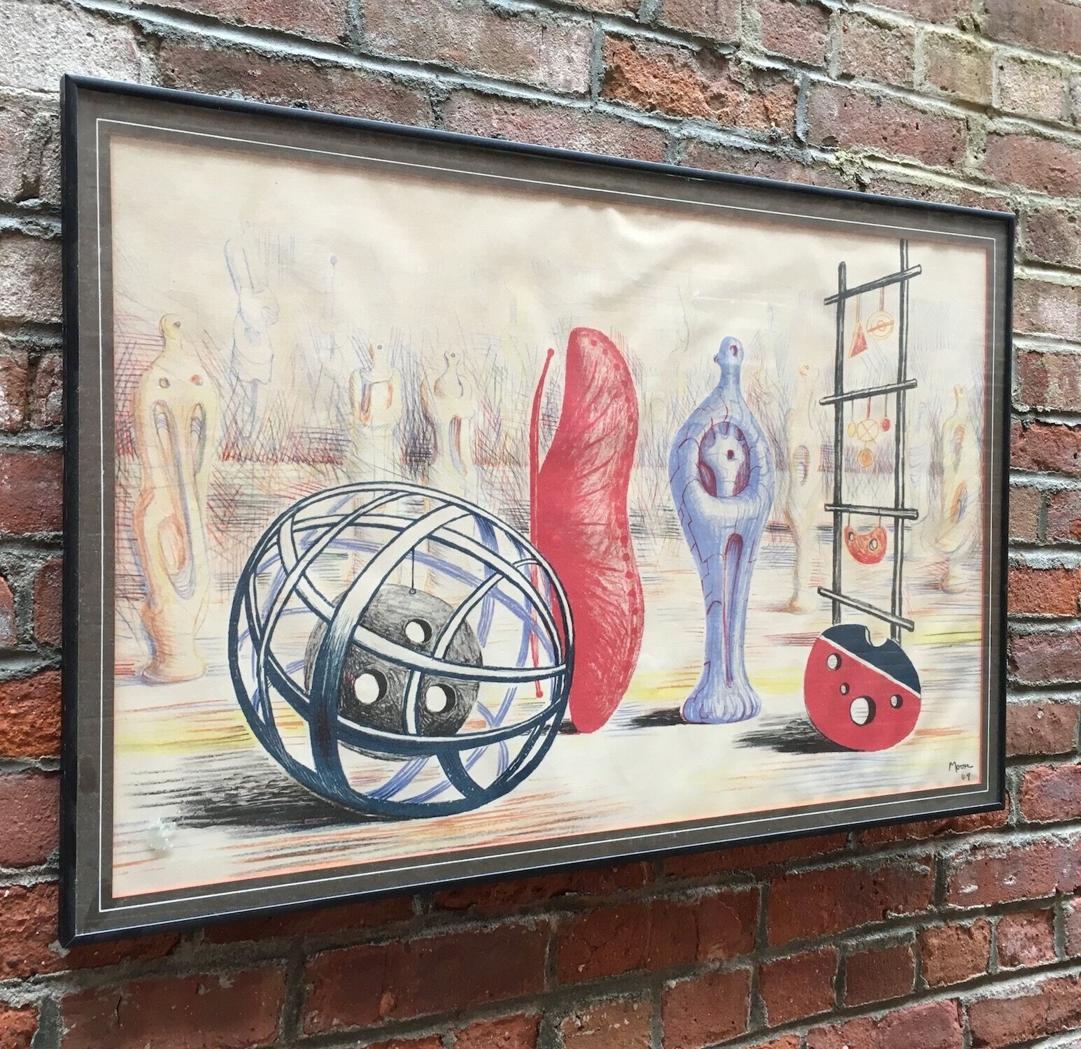 Henry Moore 1949 Sculptural Objects Lithograph