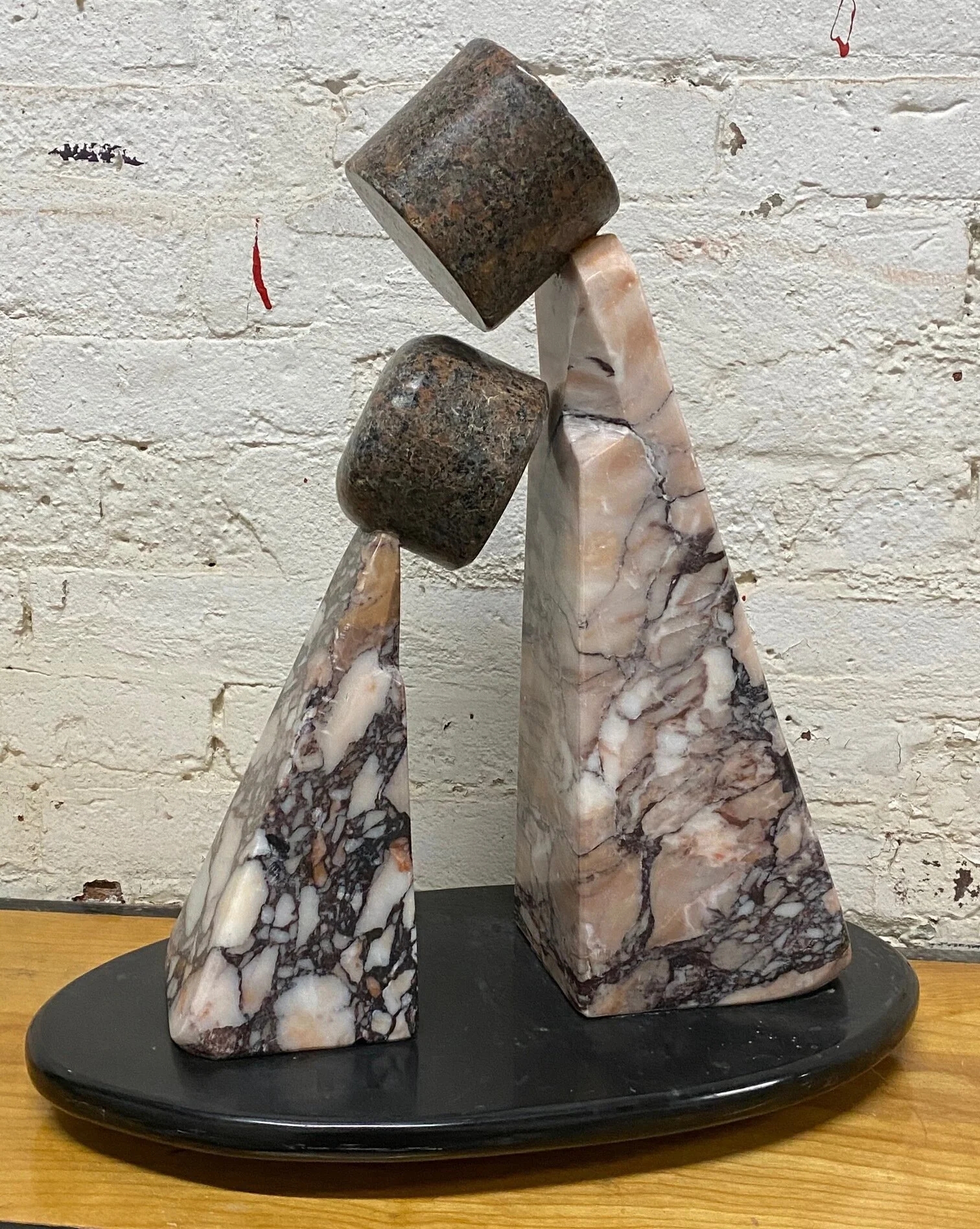 Postmodern 'Two Figures' Marble Sculpture