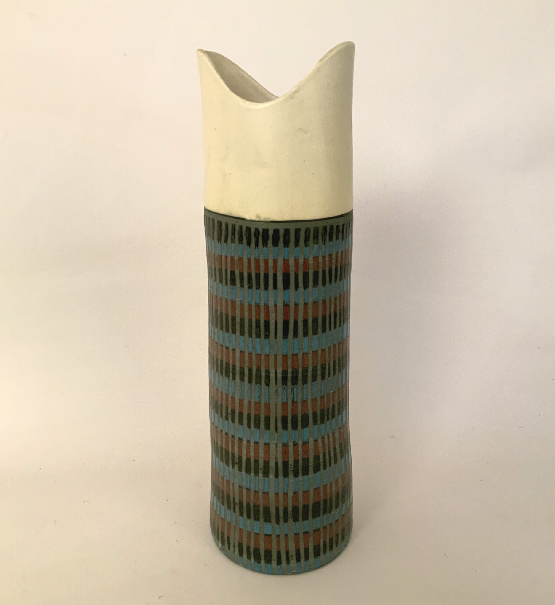 Tall Bitossi Italian Pottery Vase