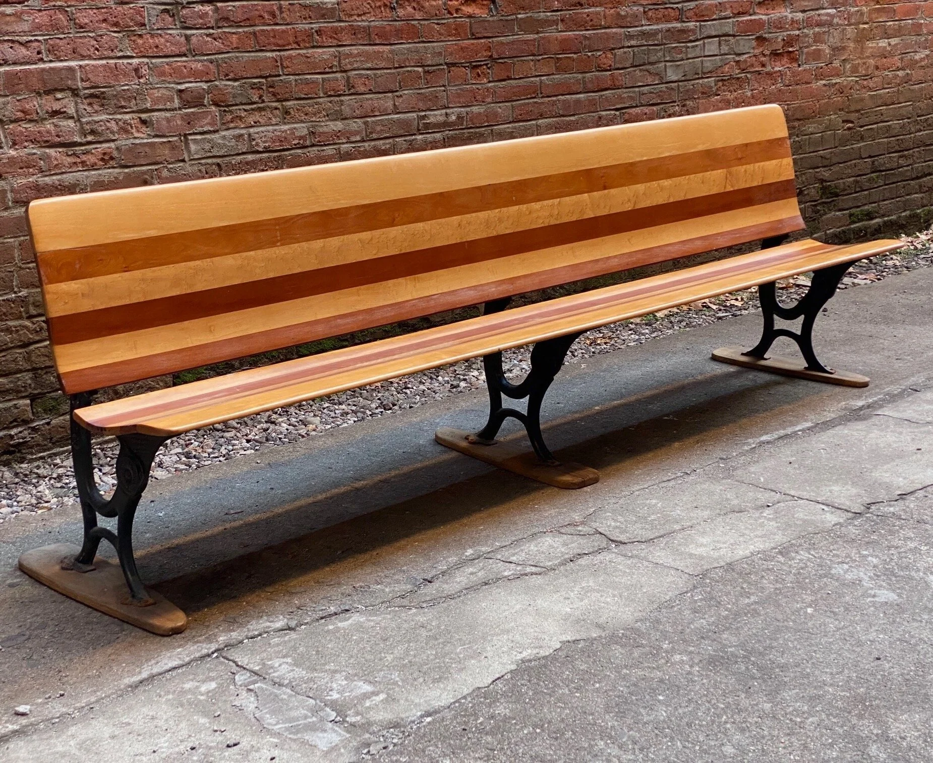 Cherry, Maple and Iron Depot Bench