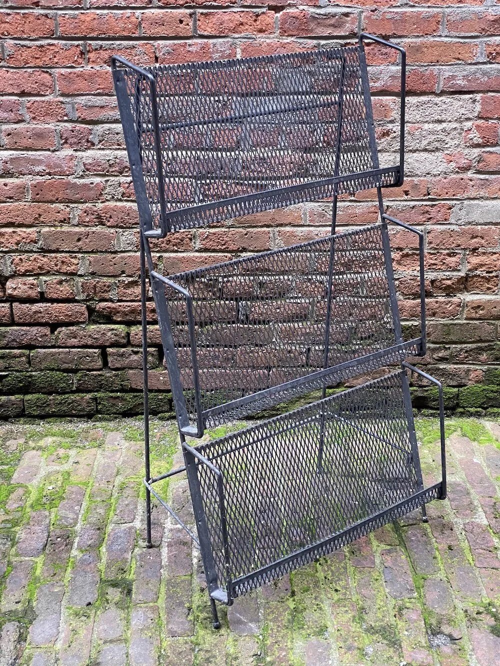 1950s Folding Iron Magazine/Book Stand
