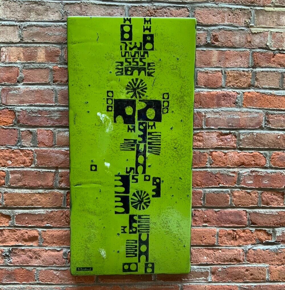 1963 Bengt Berglund Porcelain Enamel Abstract Wall Hanging
