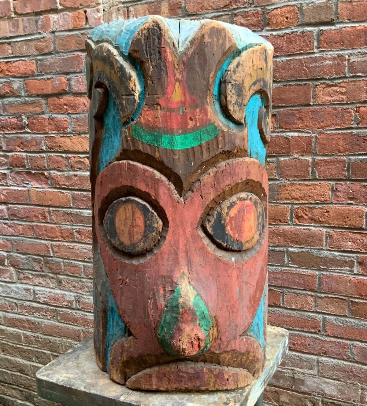 1937 Pacific Northwest Carved and Painted TOTEM