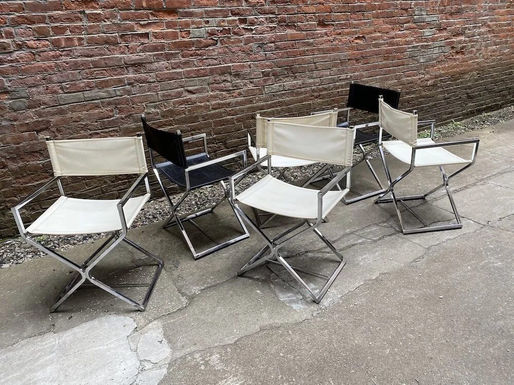 Virtue Brothers Chrome Director's Chairs - Set of Six