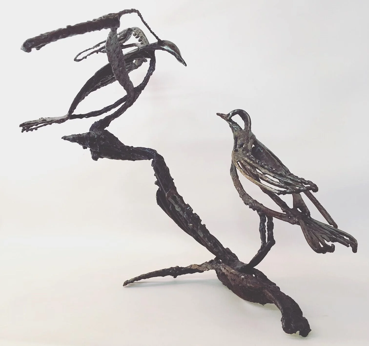 Miguel Van Esso Brutalist Iron Bird Sculpture
